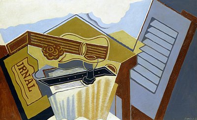 Still Life with a White Cloud by Juan Gris